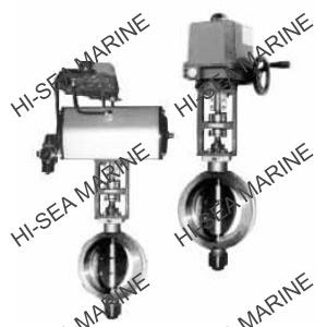 Pneumatic/Electric baffle butterfly valve