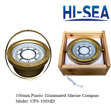 100mm Plastic Illuminated Marine Compass