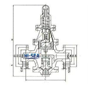 Marine Flanged Cast Steel Steam Pressure reducing valve GB/T1852-1993