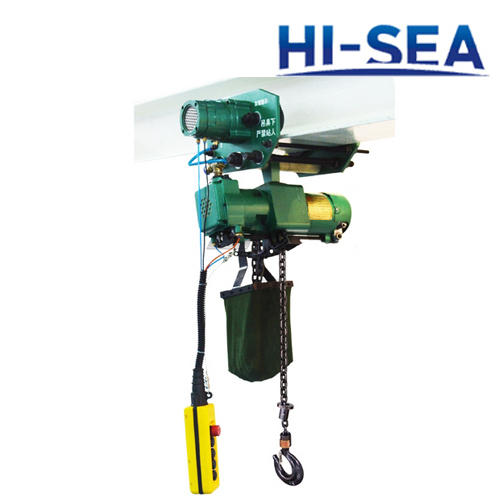 1T Pneumatic Chain Hoist with Trolley