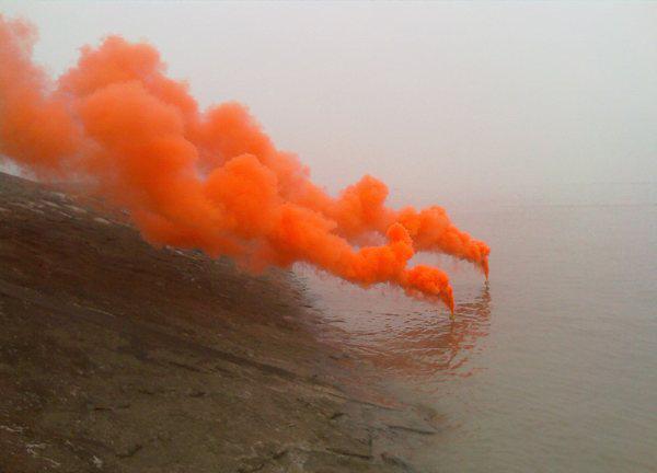 Marine Orange Smoke Signal