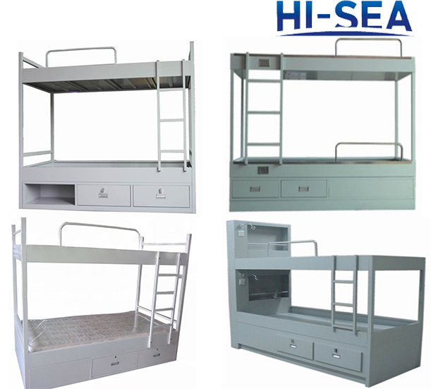 Marine Steel Bunk Bed with Two Drawers