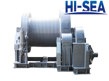 Hydraulic winch for engineering vessel