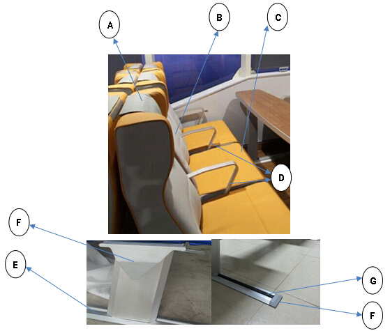 Aluminum Ferry Passenger Seats