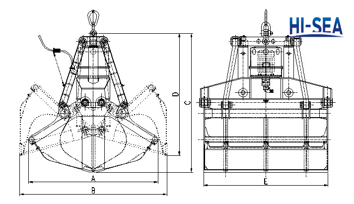 Electric Hydraulic Clamshell Grab