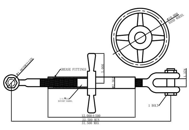 Hand Wheel Turnbuckle Load Binder